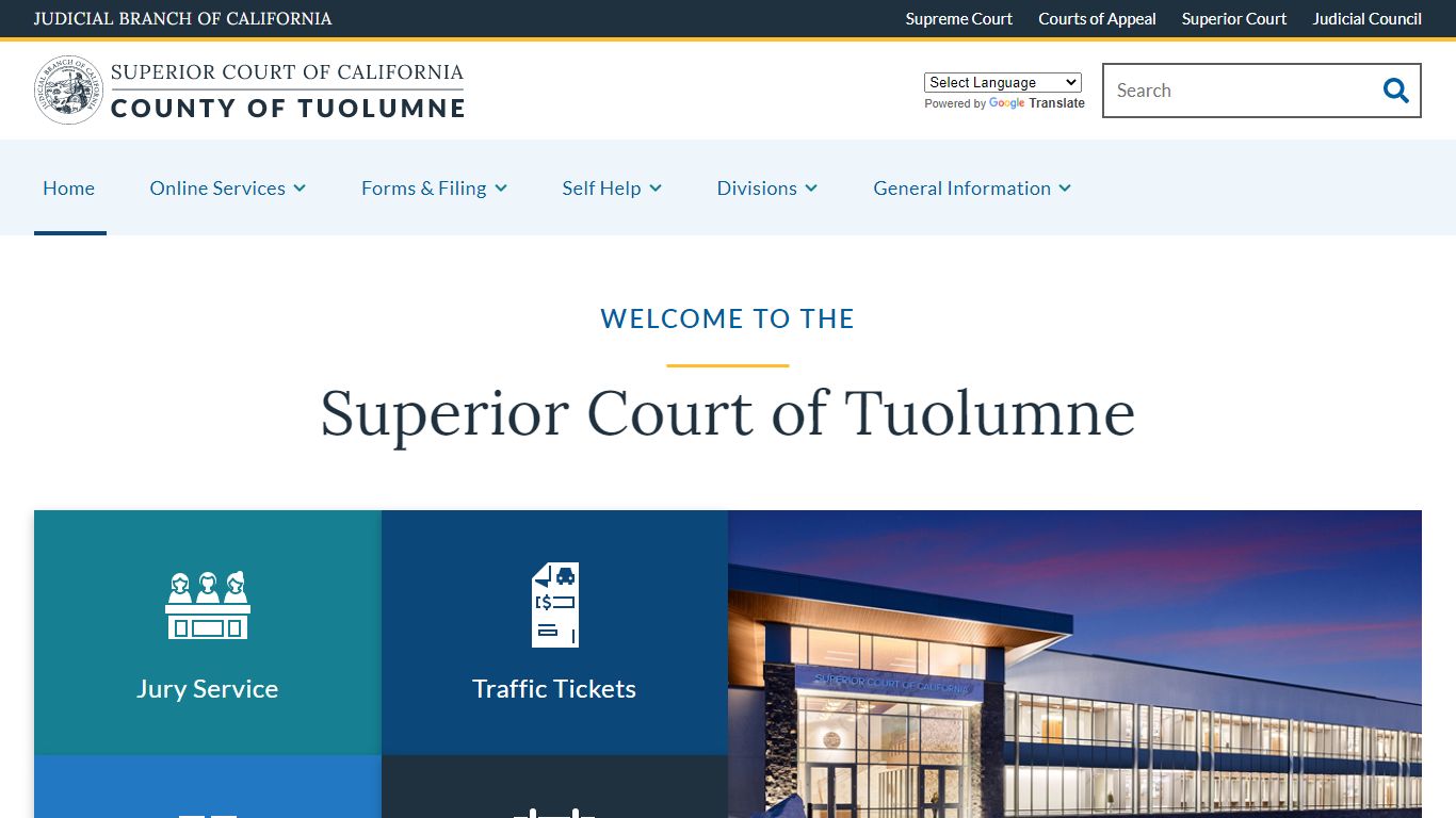 Home | Superior Court of California | County of Tuolumne